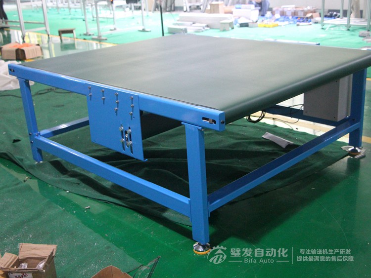 藍色碳鋼烤漆大線結構皮帶輸送機