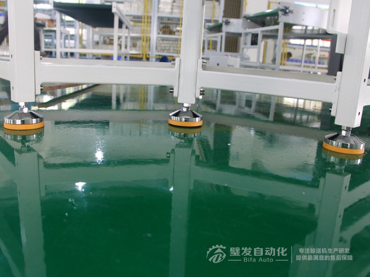 PU墨綠皮帶碳鋼烤漆結構90度轉彎機